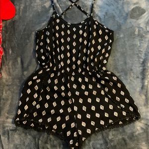 Black and white romper